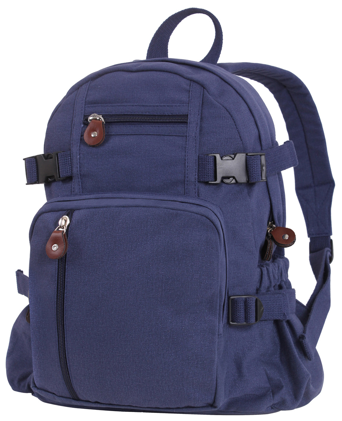 Rothco Vintage Canvas Compact Backpack - Color : Navy Blue