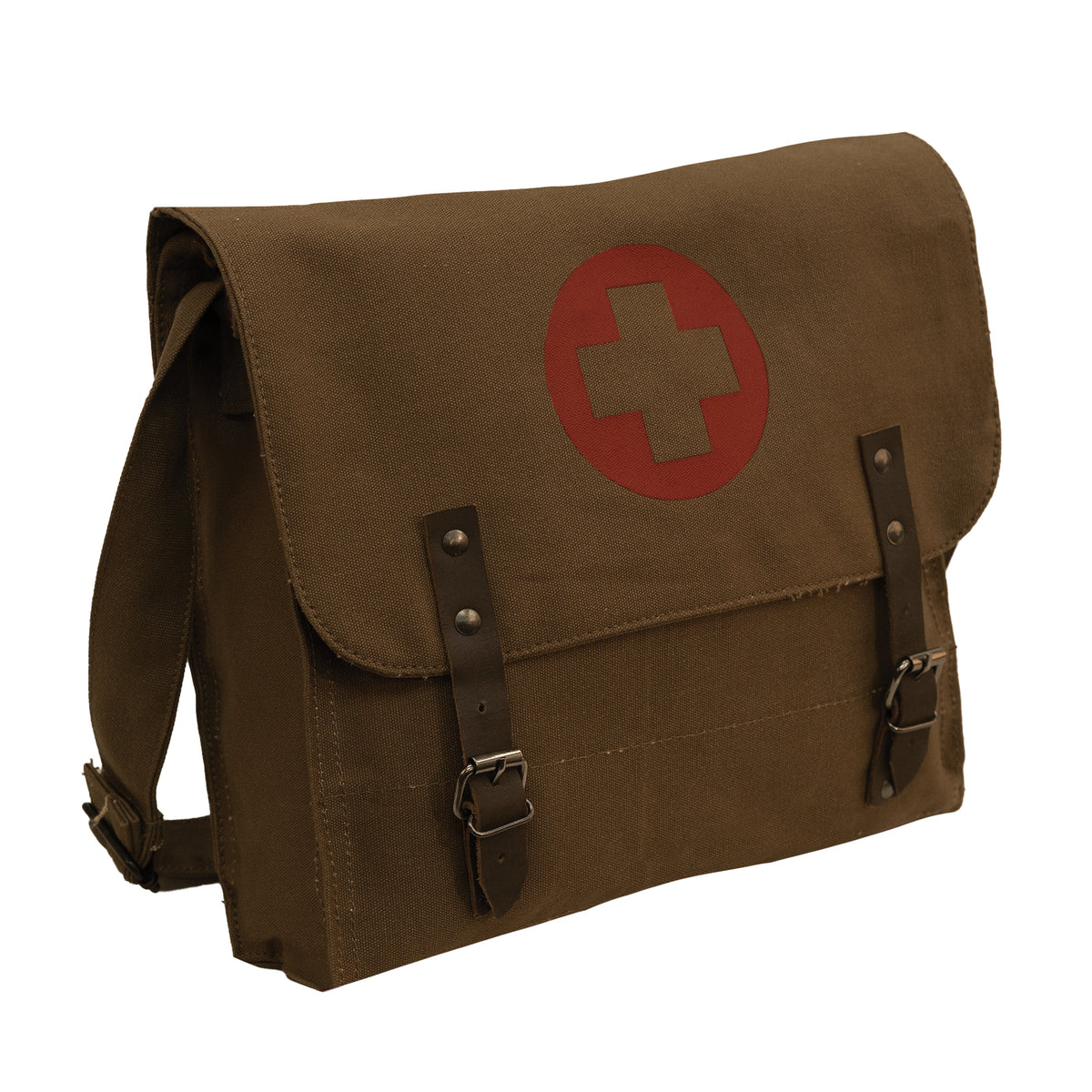 Rothco Vintage Medic Canvas Bag With Cross - Color : Brown