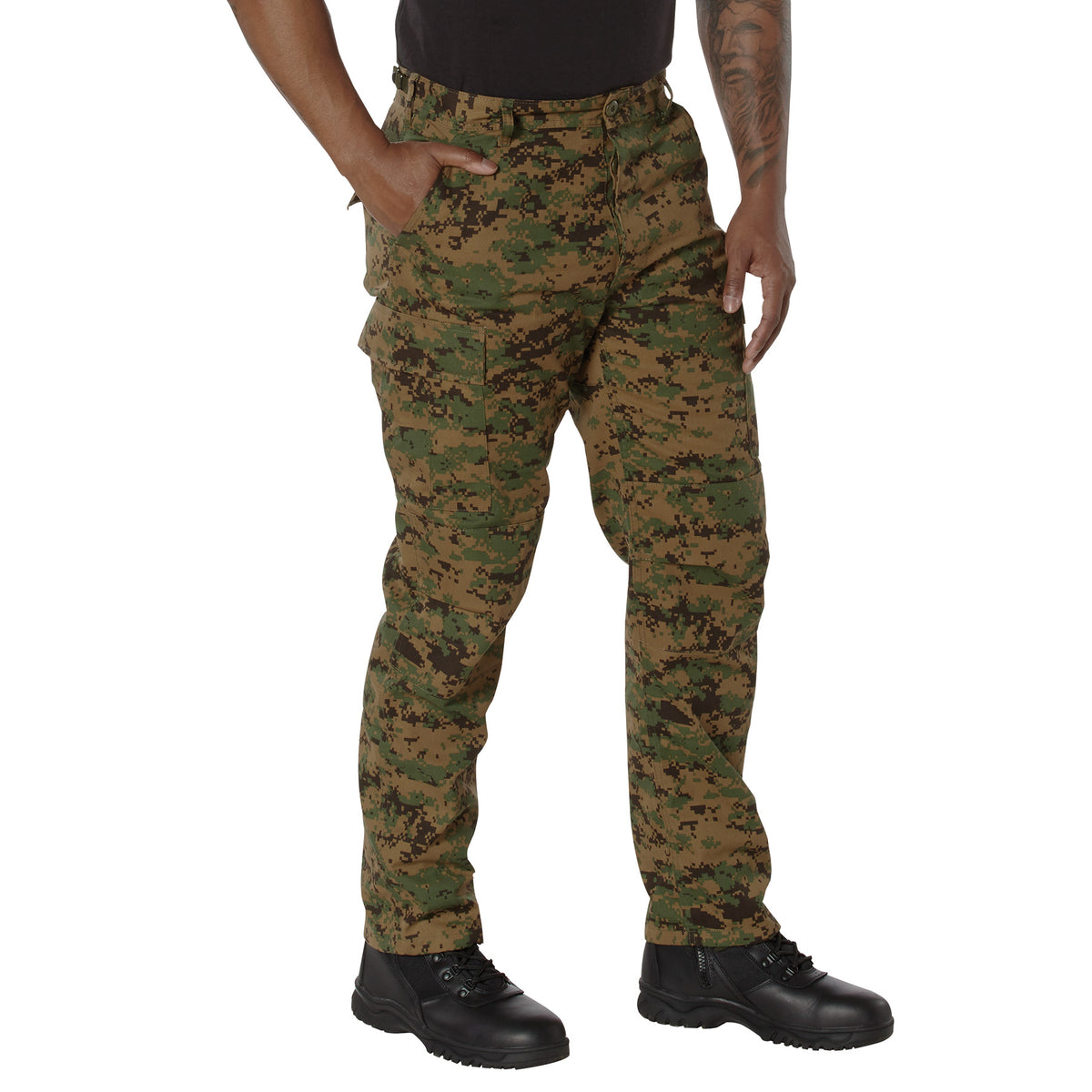 Rothco Digital Camo Tactical BDU Pants - Color : Woodland Digital Camo, Size : L - Long