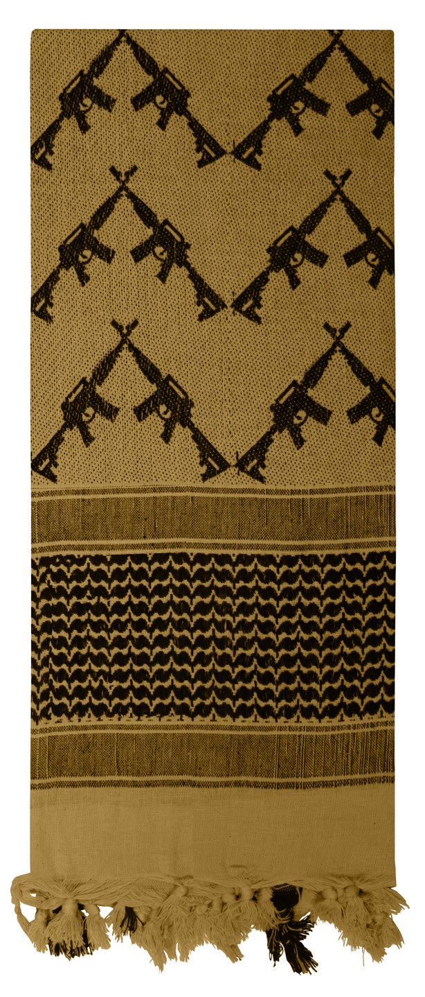 Rothco Crossed Rifles Shemagh Tactical Desert Keffiyeh Scarf - Color : Coyote Brown