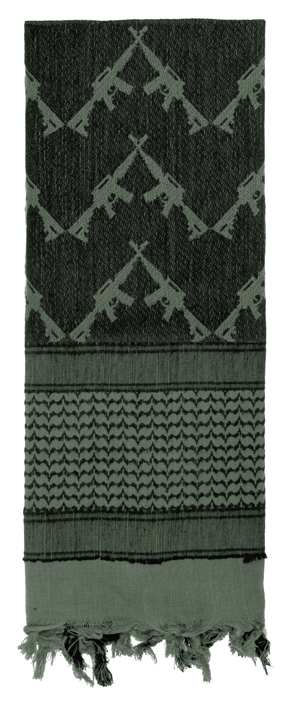 Rothco Crossed Rifles Shemagh Tactical Desert Keffiyeh Scarf - Color : Foliage Green