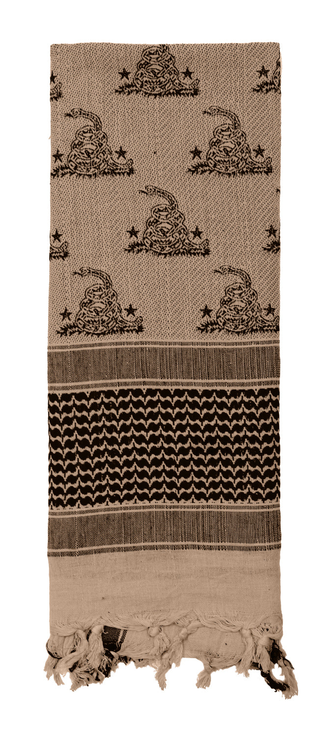 Rothco Gadsden Snake Shemagh Tactical Desert Scarf - Color : Tan