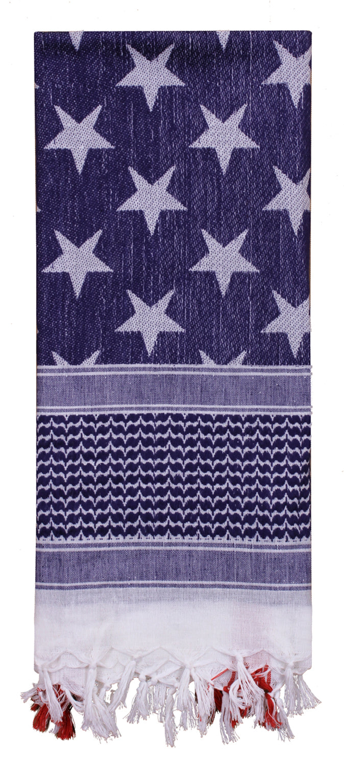Rothco Stars and Stripes US Flag Shemagh Tactical Desert Keffiyeh Scarf - Color : Red / White / Blue