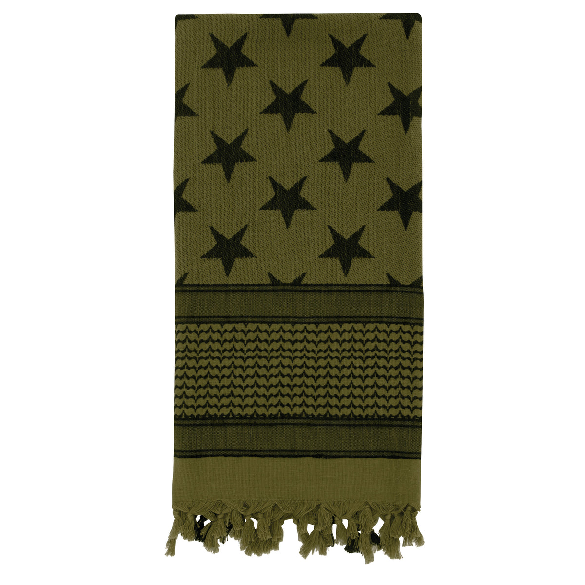 Rothco Stars and Stripes US Flag Shemagh Tactical Desert Keffiyeh Scarf - Color : Olive Drab