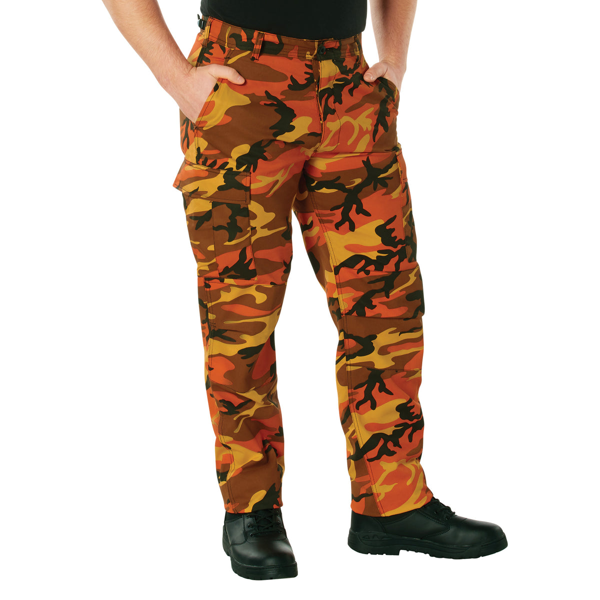 Rothco Color Camo Tactical BDU Pants - Color : Savage Orange Camo, Size : 3XL