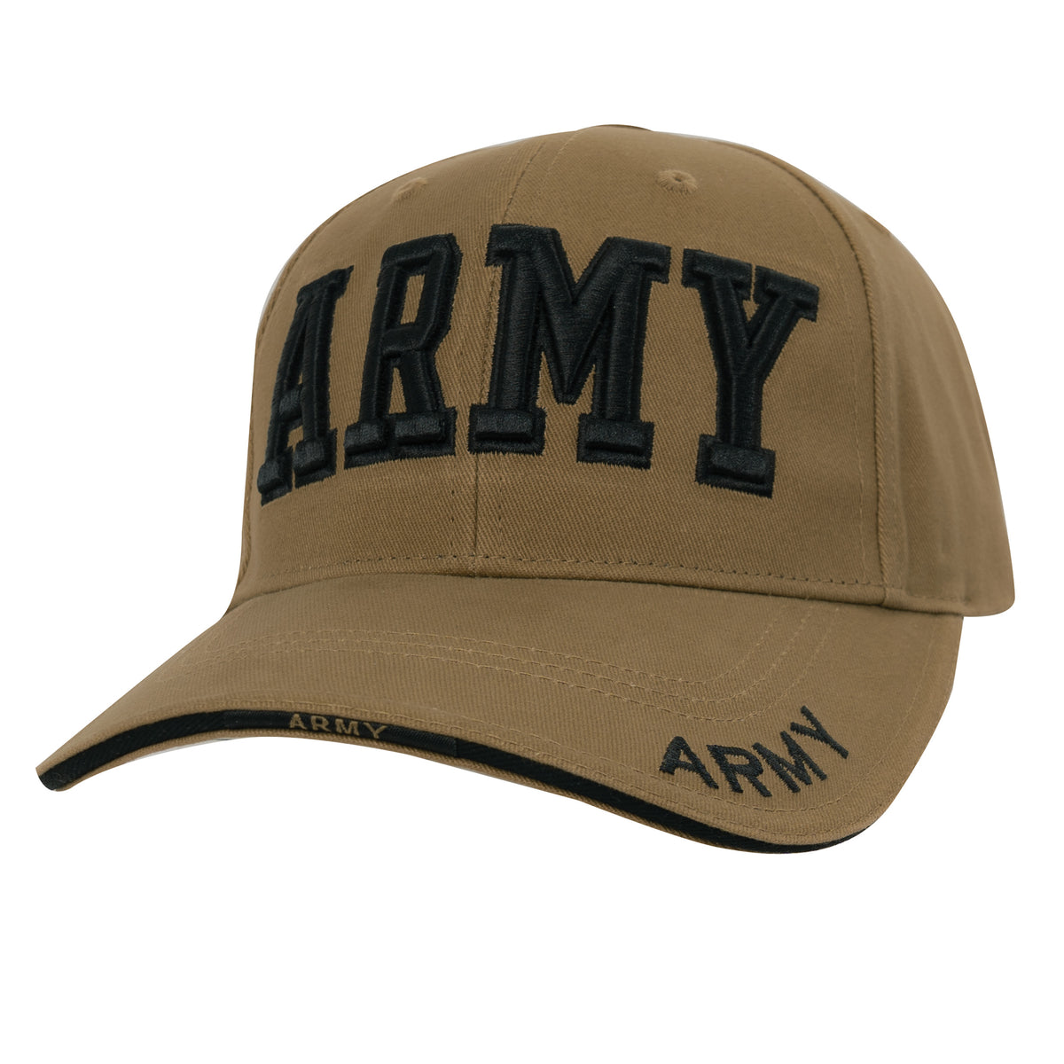 Rothco Deluxe Army Embroidered Low Profile Insignia Cap - Color : Coyote Brown