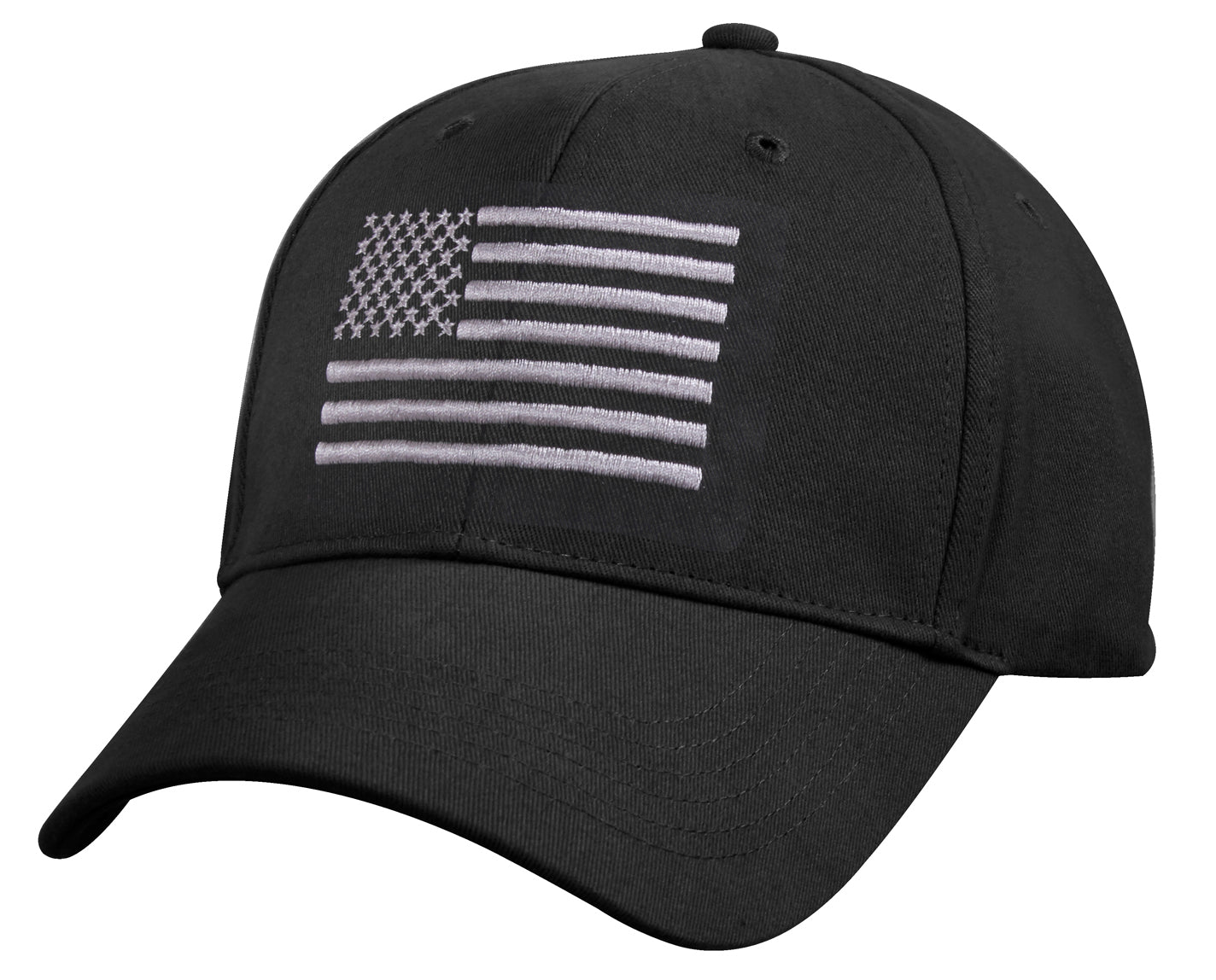 Rothco U.S. Flag Low Profile Cap - Color : Black / Silver