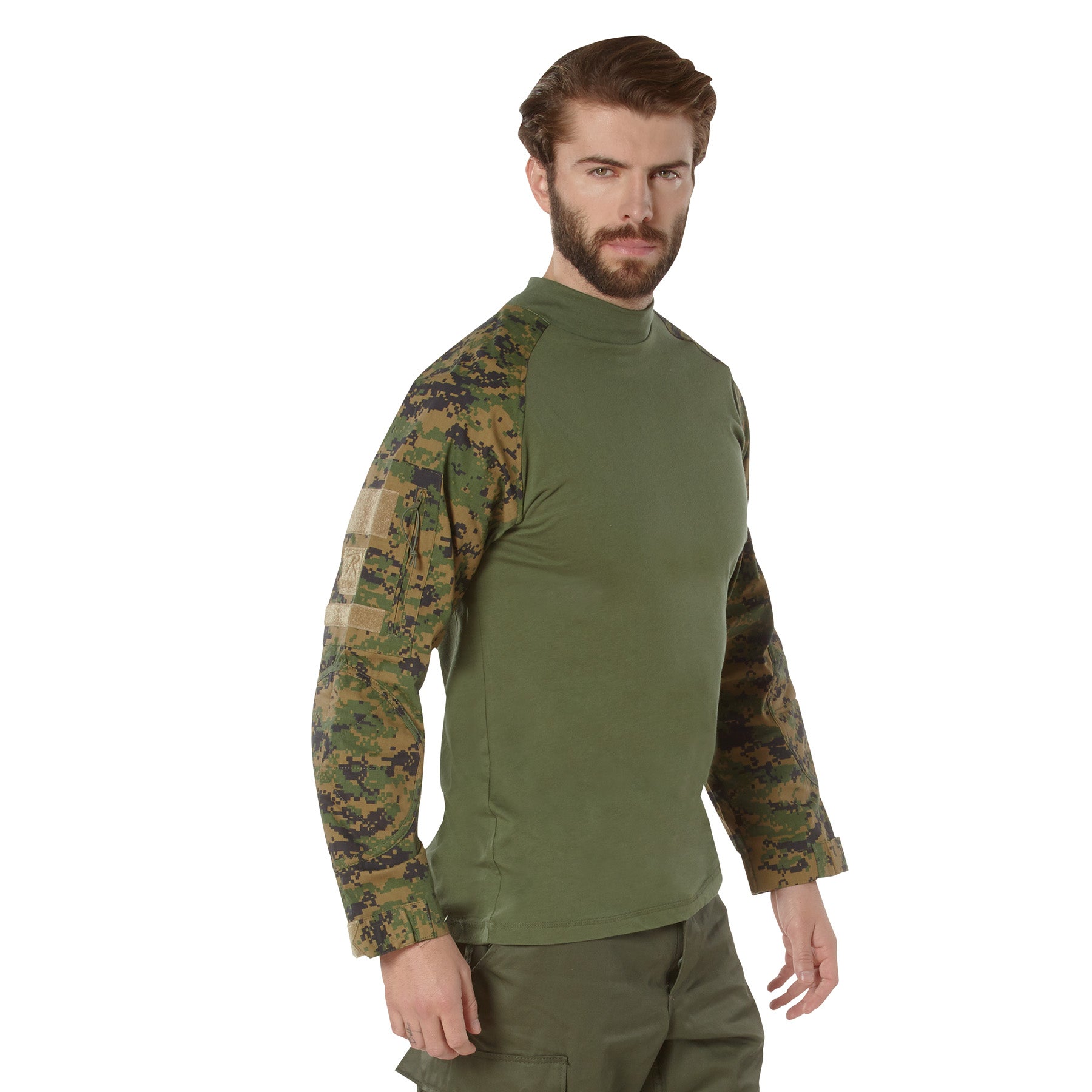 Rothco NYCO FR Fire Retardant Combat Shirt - Color : Woodland Digital Camo, Size : 2XL