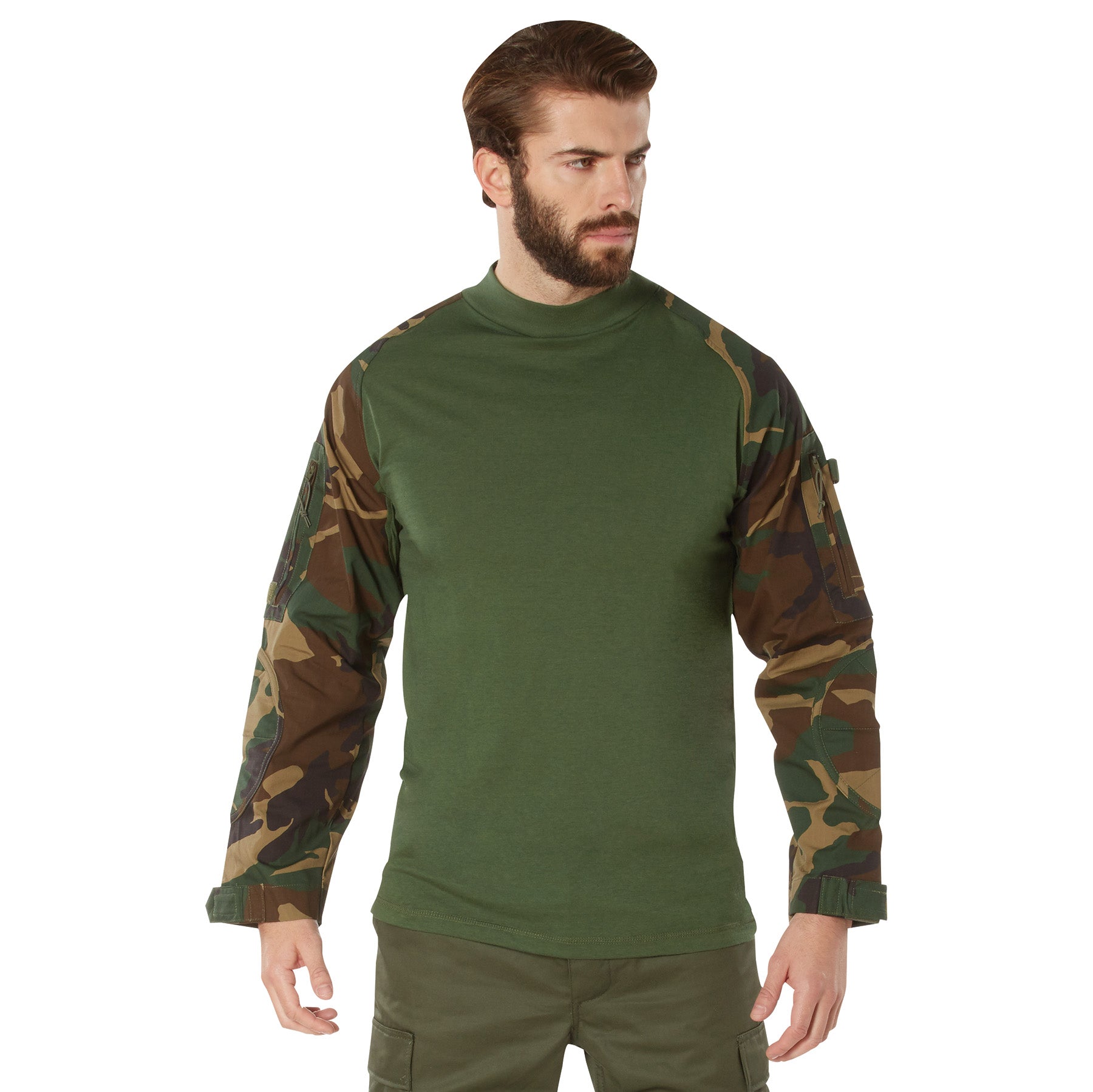 Rothco NYCO FR Fire Retardant Combat Shirt - Color : Woodland Camo, Size : 2XL