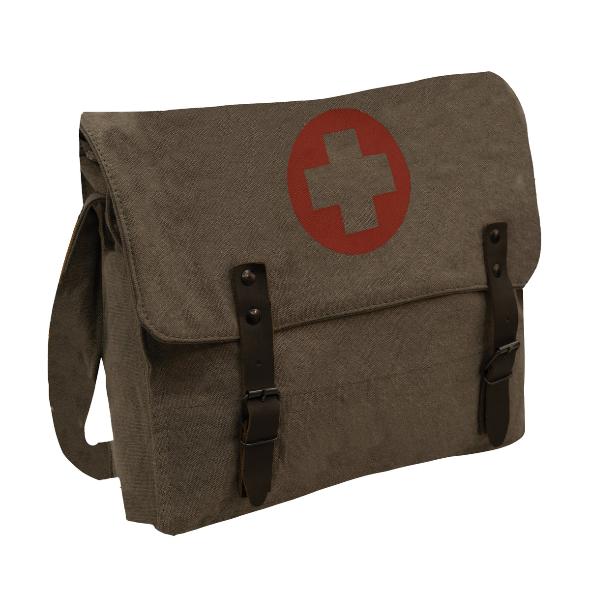 Rothco Vintage Medic Canvas Bag With Cross - Color : Vintage Olive Drab