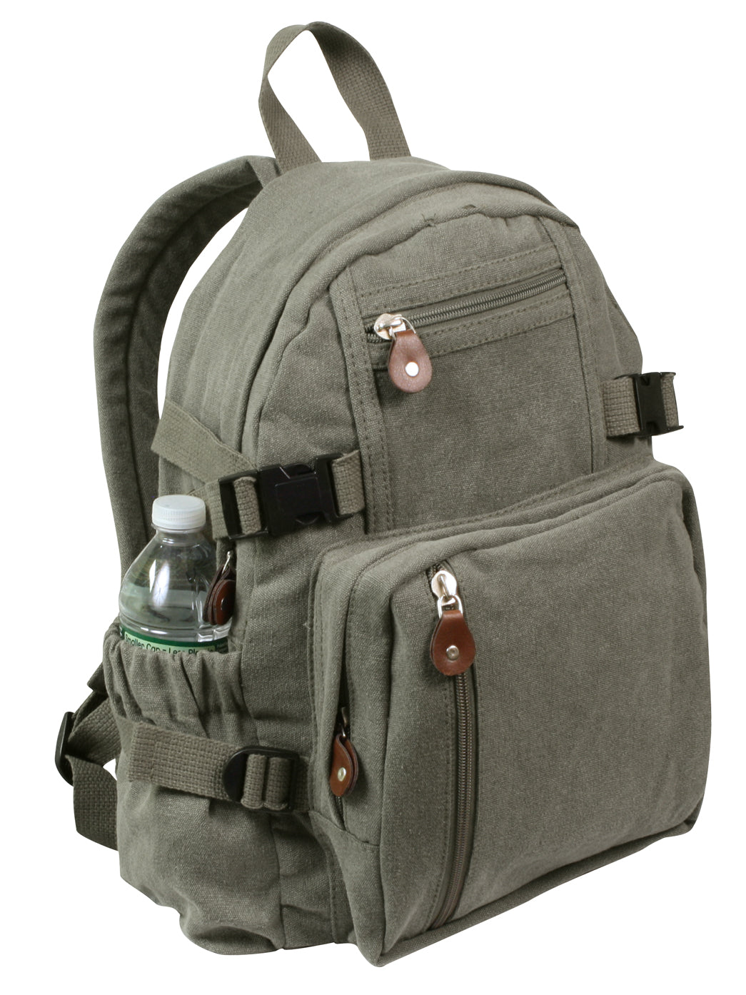 Rothco Vintage Canvas Compact Backpack - Color : Olive Drab