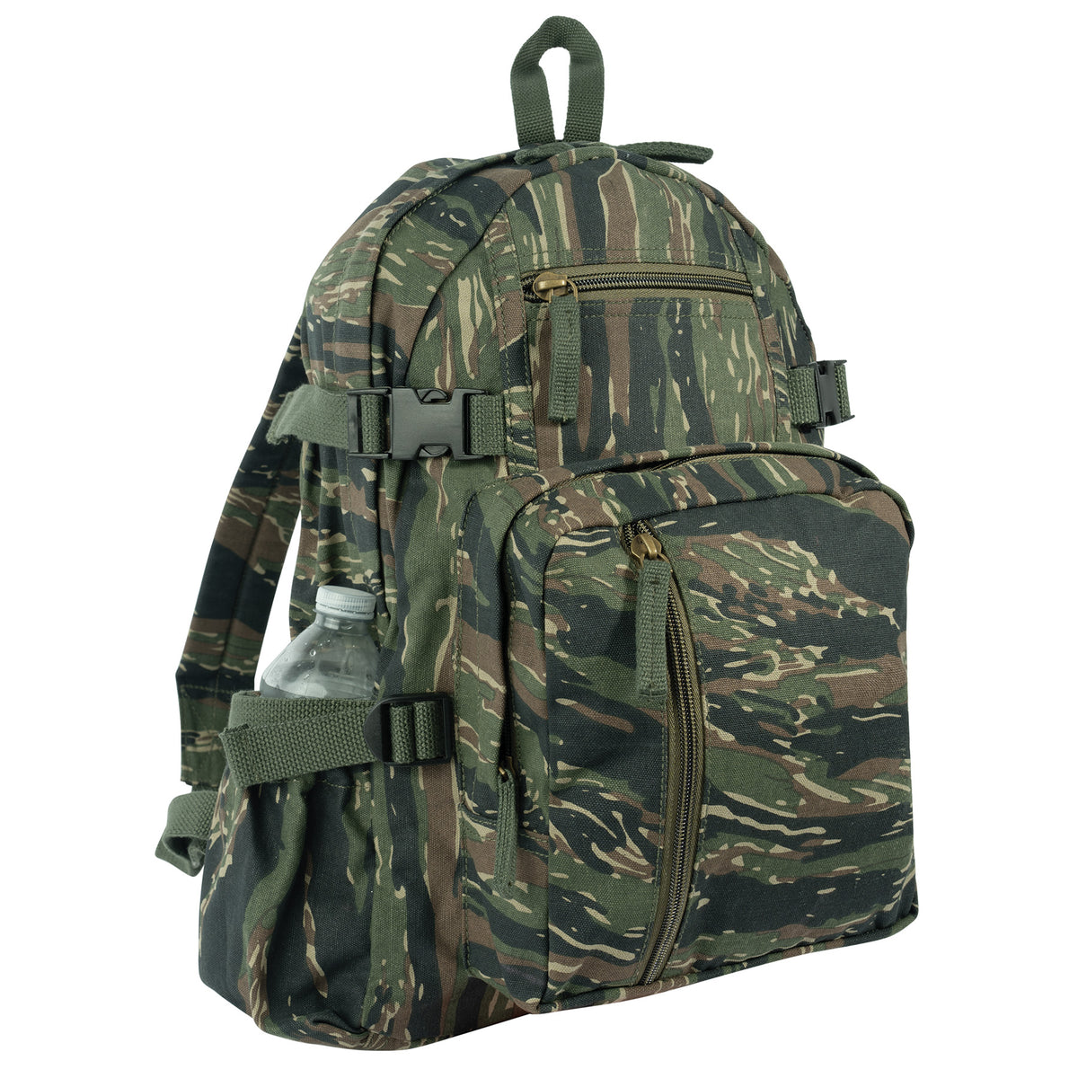 Rothco Vintage Canvas Compact Backpack - Color : Tiger Stripe Camo
