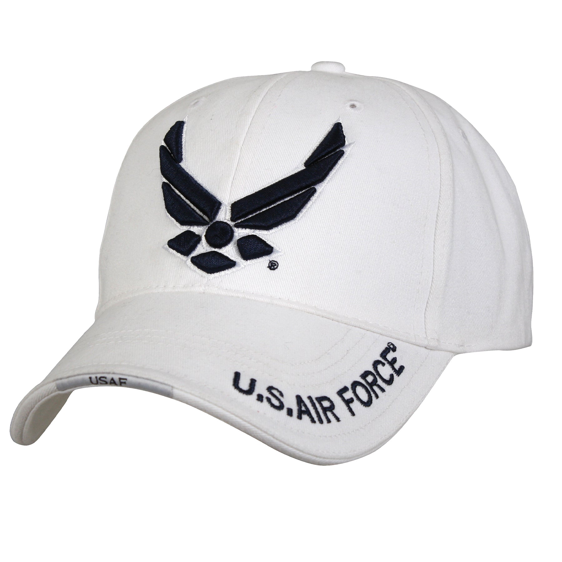 Rothco Deluxe U.S. Air Force Wing Low Profile Insignia Cap - Color : White