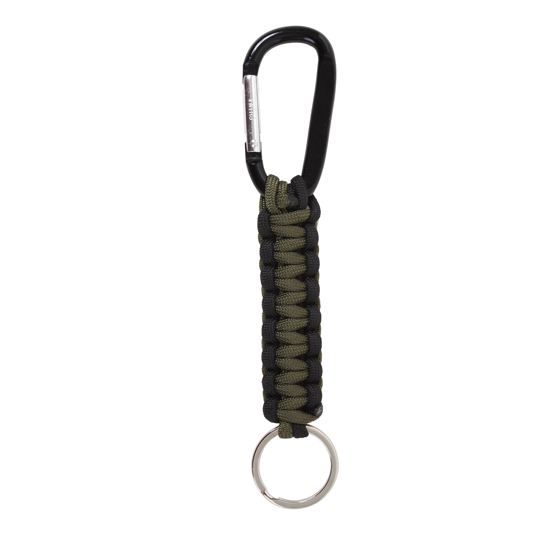 Rothco Paracord Keychain with Carabiner - Color : Olive Drab / Black