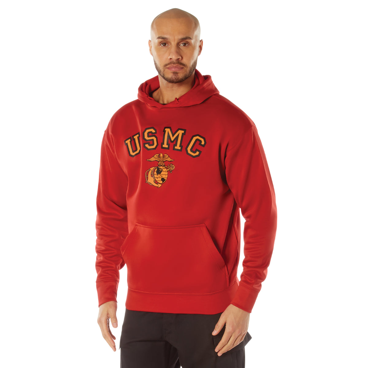 Rothco USMC Eagle, Globe, and Anchor Pullover Hooded Sweatshirt - Size : 2XL