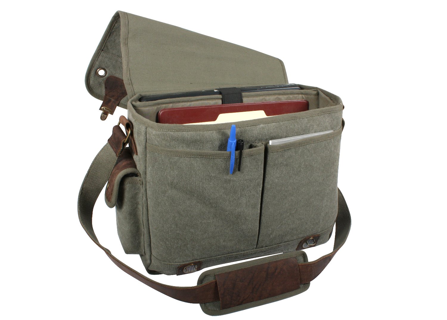 Rothco Canvas Trailblazer Laptop Bag - Color : Olive Drab