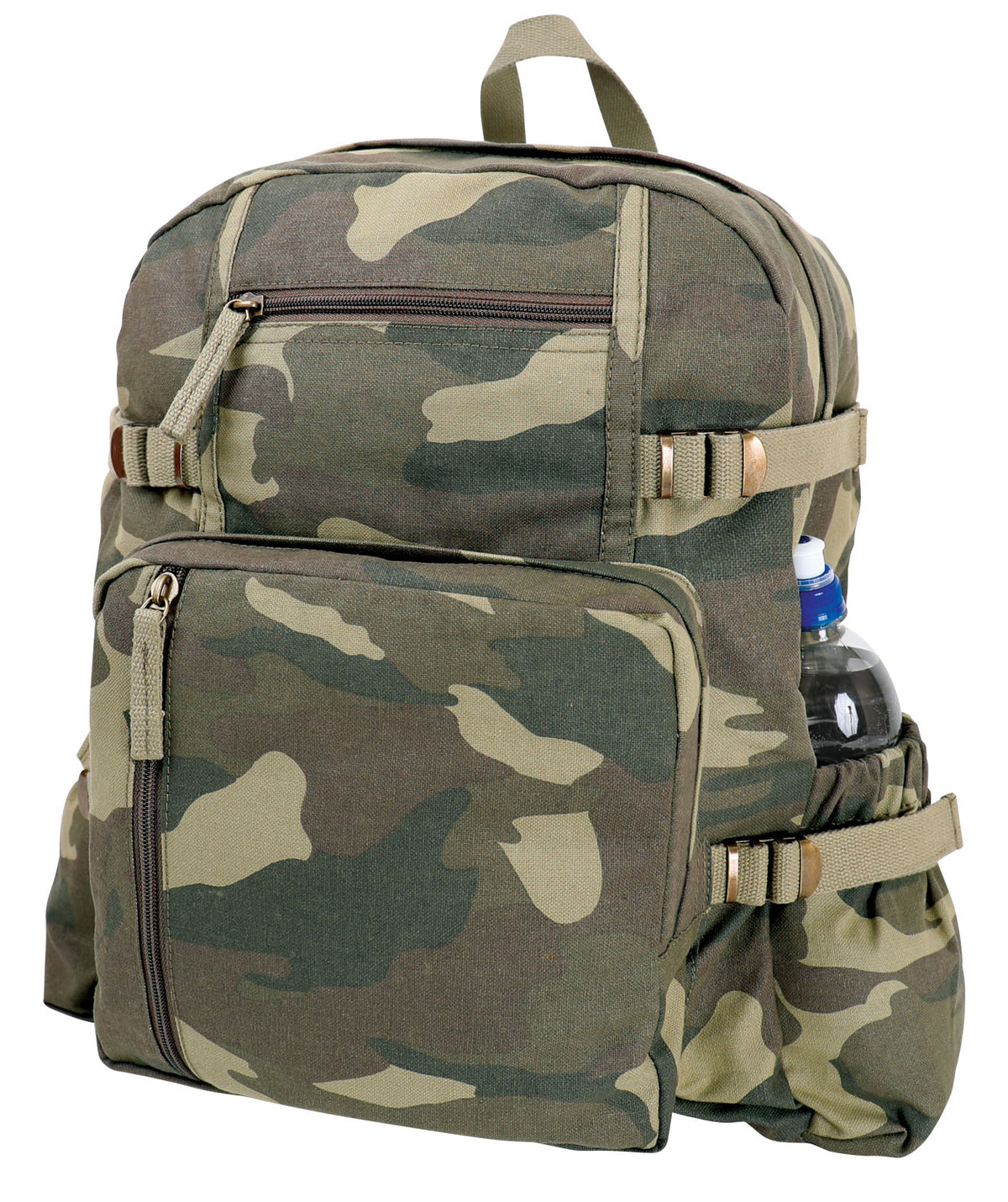 Rothco Jumbo Vintage Canvas Backpack - Color : Woodland Camo