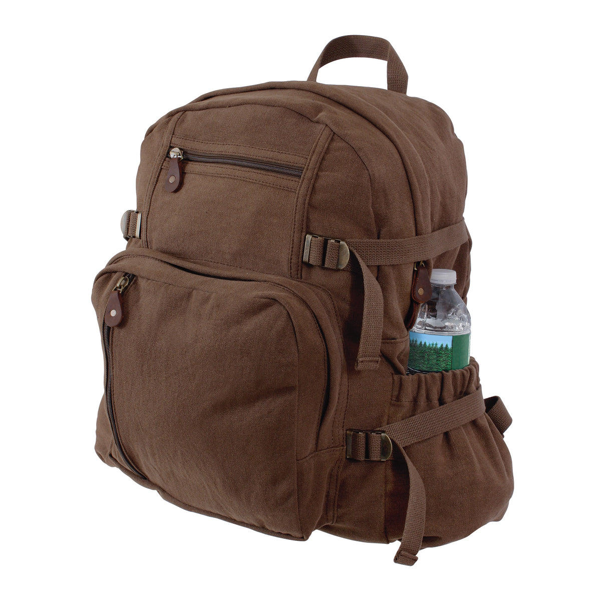 Rothco Jumbo Vintage Canvas Backpack - Color : Earth Brown