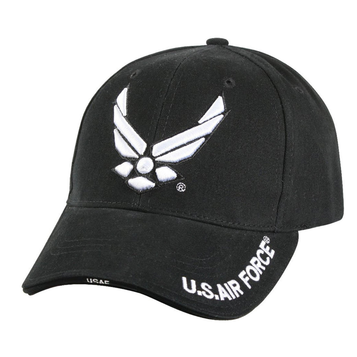 Rothco Deluxe U.S. Air Force Wing Low Profile Insignia Cap - Color : Black