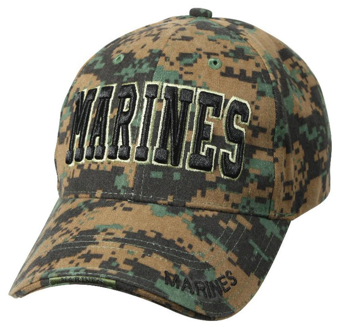 Rothco Deluxe Marines Low Profile Insignia Cap - Color : Woodland Digital Camo