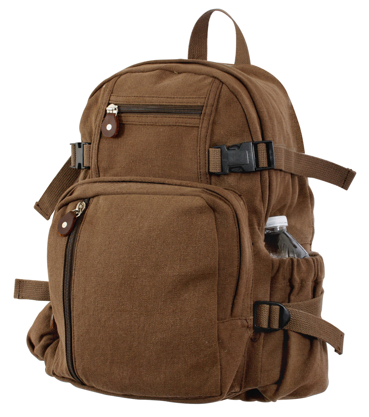 Rothco Vintage Canvas Compact Backpack - Color : Earth Brown