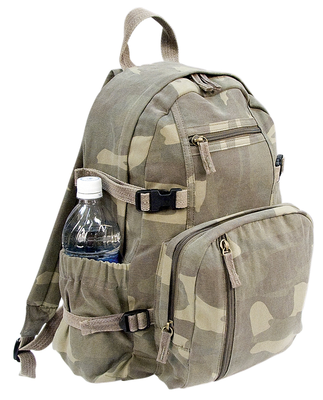 Rothco Vintage Canvas Compact Backpack - Color : Woodland Camo