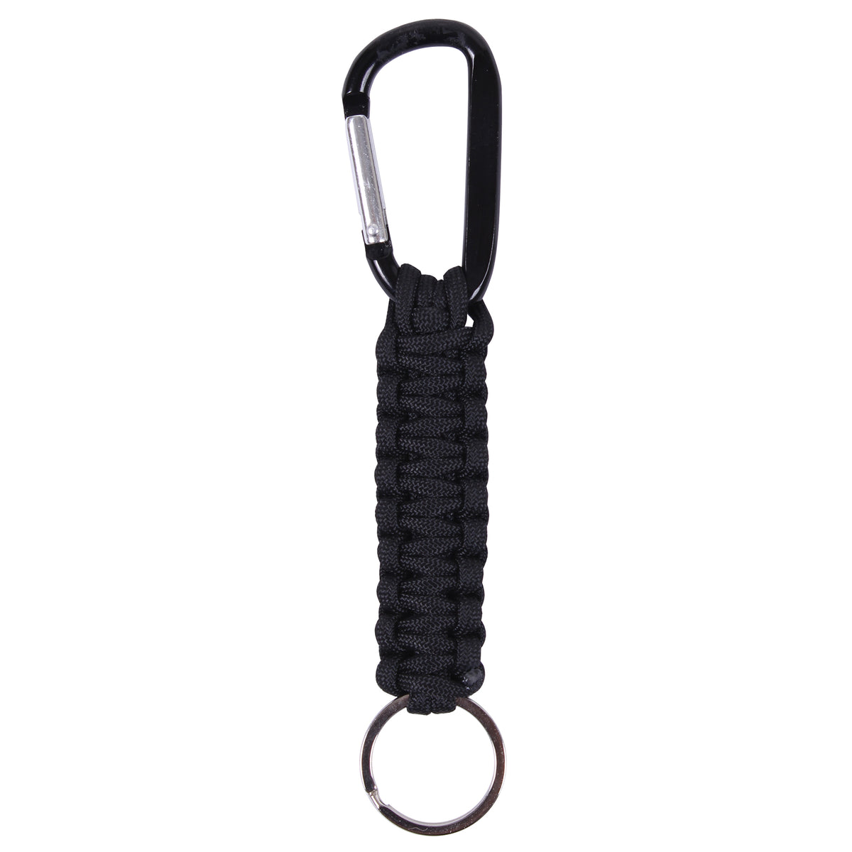 Rothco Paracord Keychain with Carabiner - Color : Black