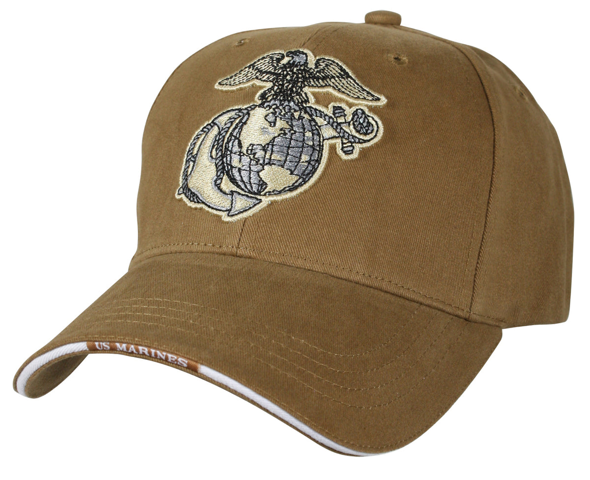 Rothco Deluxe Eagle, Globe & Anchor Low Profile Cap - Color : Coyote Brown