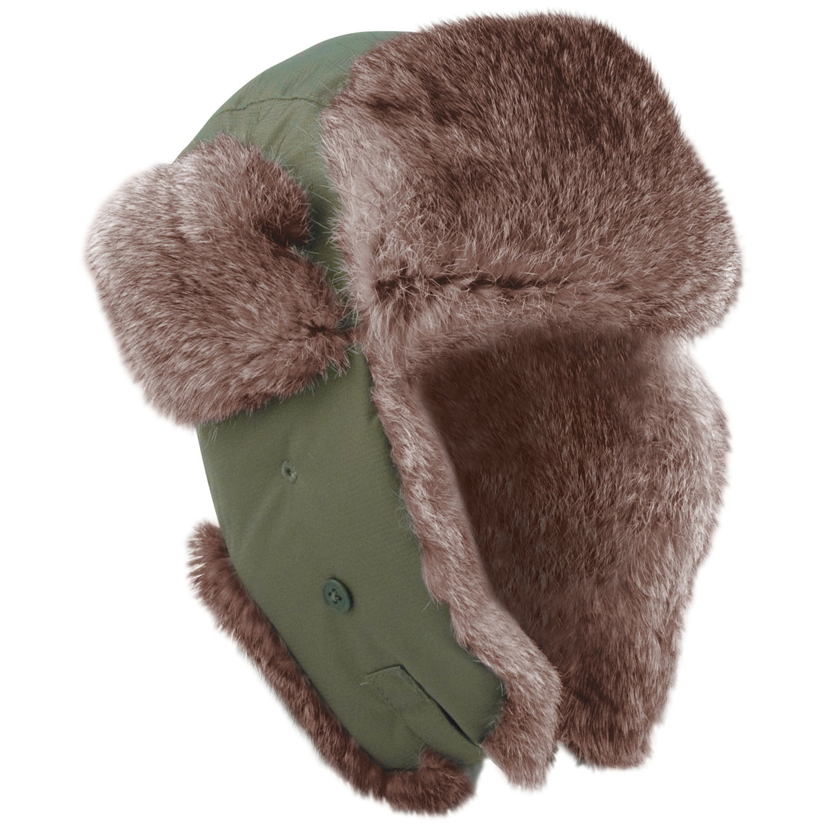 Rothco Fur Flyer's Hat - Color : Olive Drab, Head Size : 7 3/4