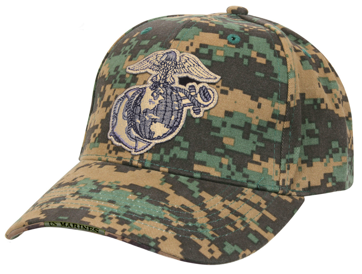 Rothco Deluxe Eagle, Globe & Anchor Low Profile Cap - Color : Woodland Digital Camo