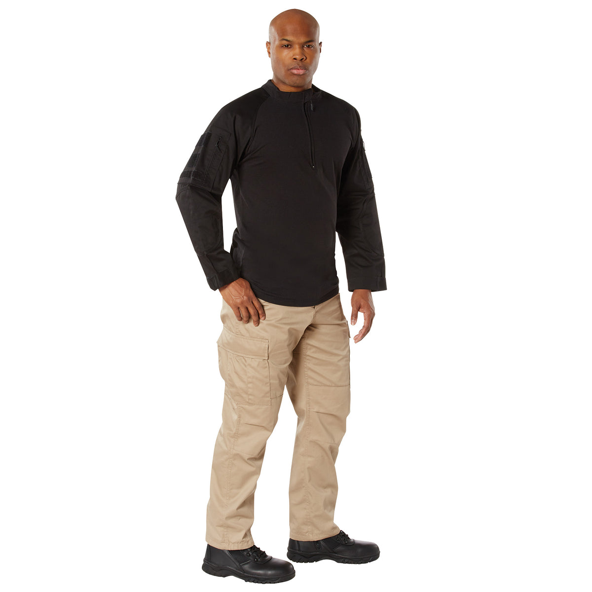 Rothco 1/4 Zip Military Fire Retardant NYCO Combat Shirt - Size : 2XL