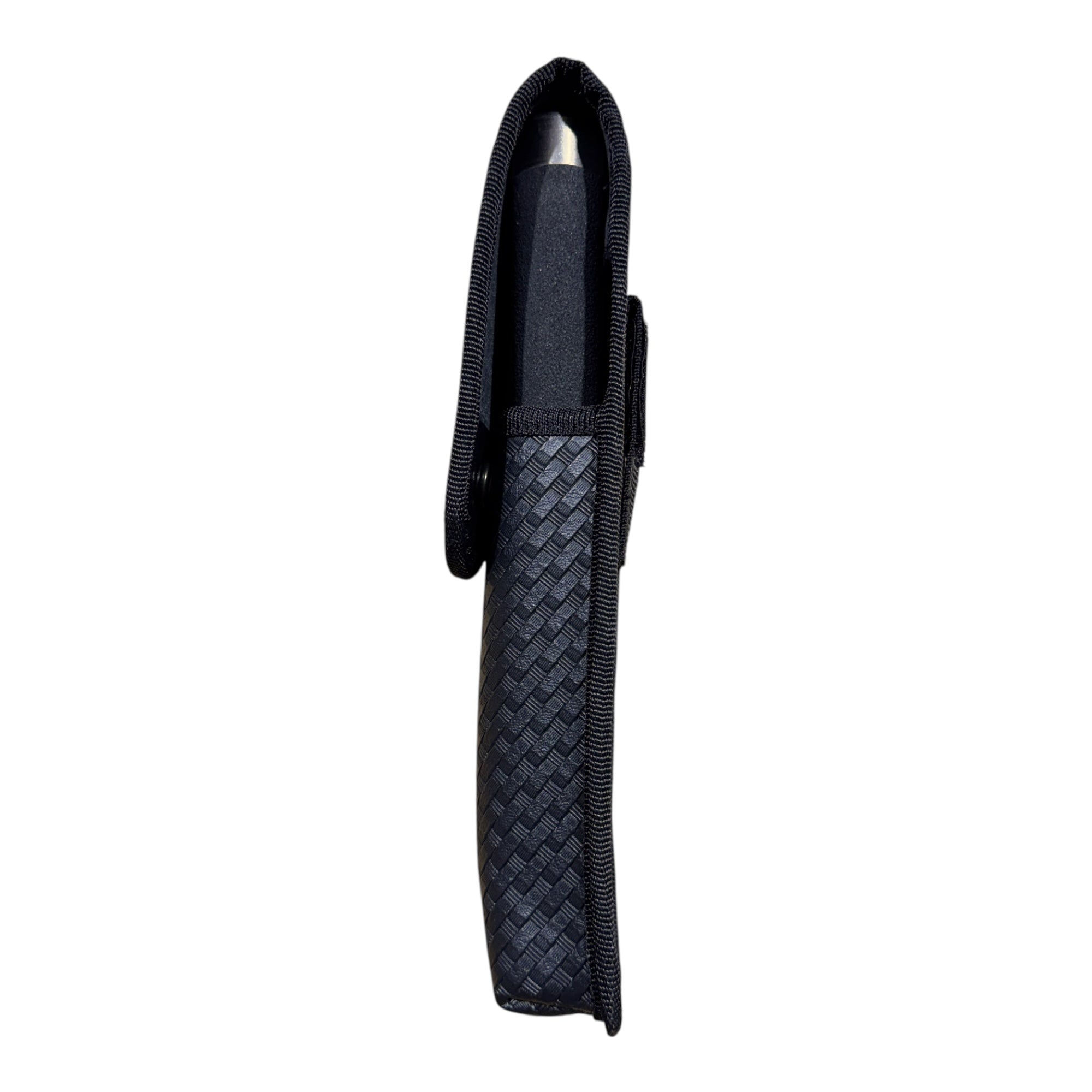 RETRACTABLE BATON POUCH , ASP 9 1/2 (26) WITH FLAP "BASKETWEAVE"