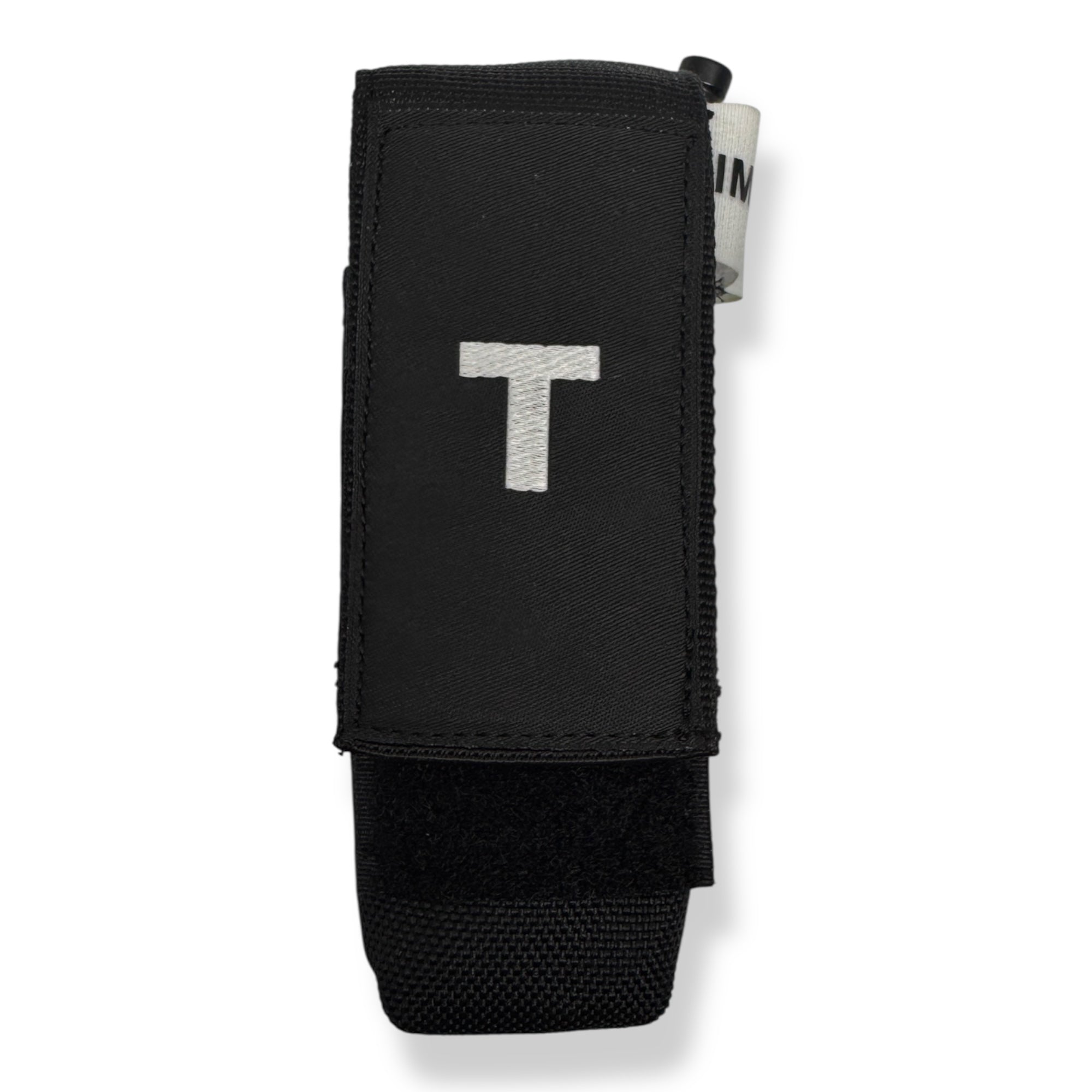 MOLLE LOC-STICK POUCH EMBROIDERED "T" WHITE FOR TOURNIQUET (TQ) BELT OR VEST