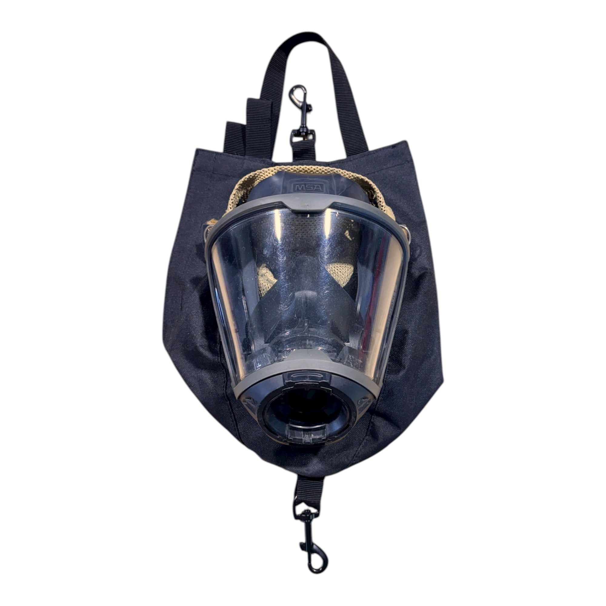 HALF OR FULL FACE MASK POUCH /BAG FOR SCBA OR RESPIRATOR (BLACK)