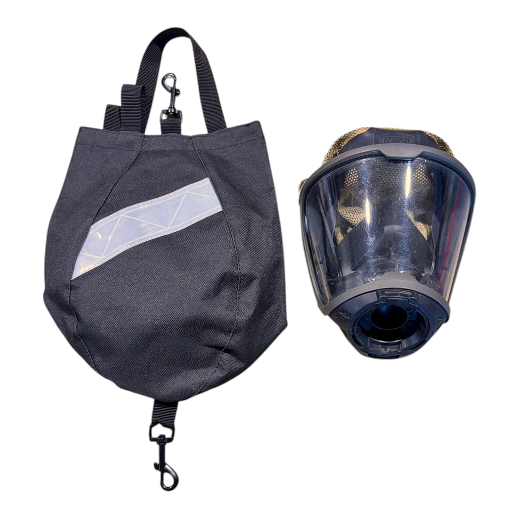 HALF OR FULL FACE MASK POUCH /BAG FOR SCBA OR RESPIRATOR (BLACK)