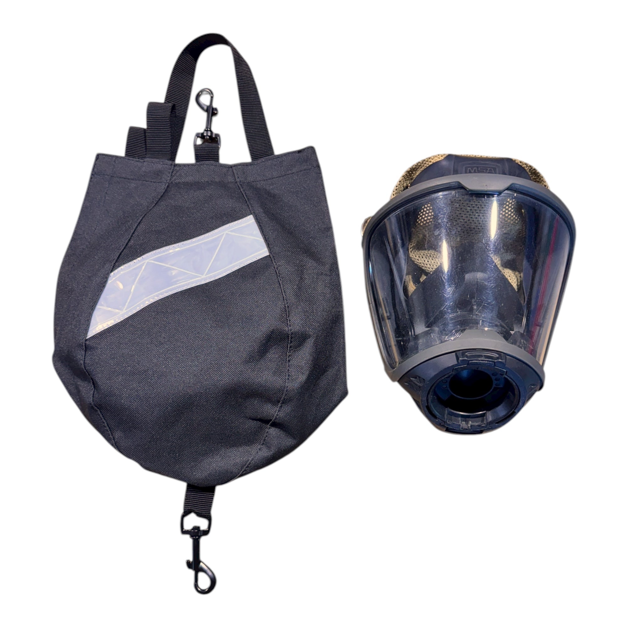 HALF OR FULL FACE MASK POUCH /BAG FOR SCBA OR RESPIRATOR (BLACK)