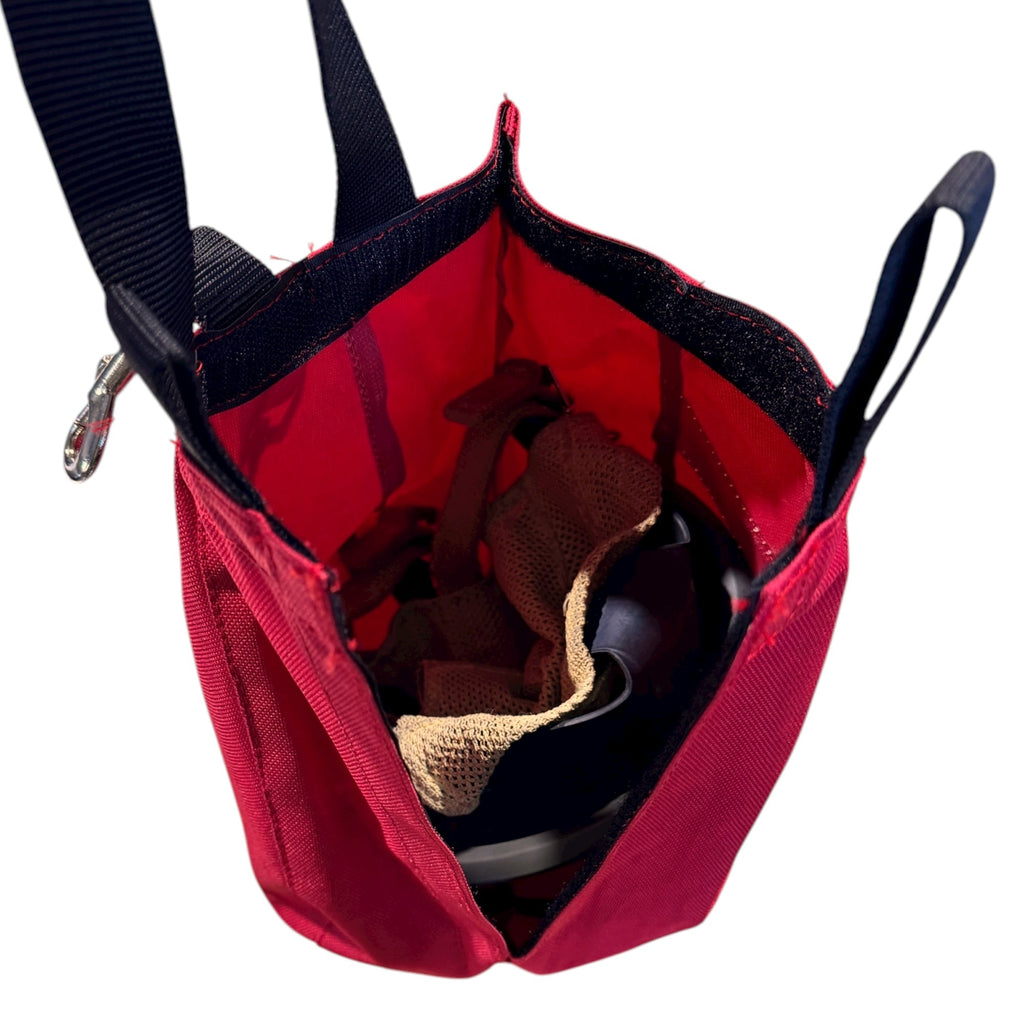 HALF OR FULL FACE MASK POUCH /BAG FOR SCBA OR RESPIRATOR (RED)