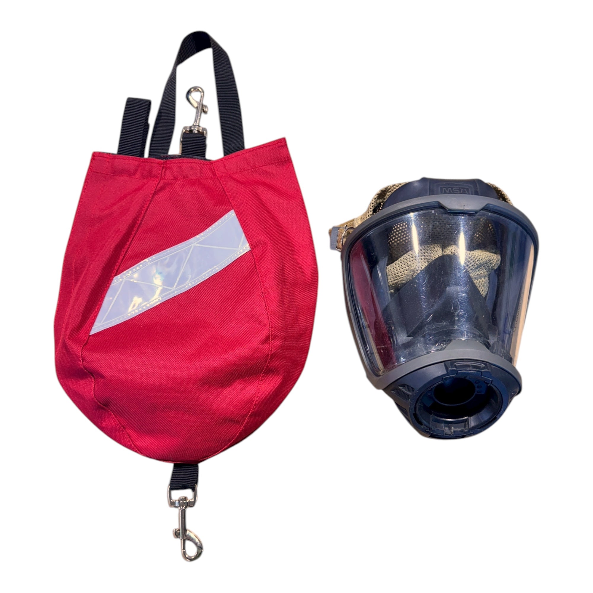 HALF OR FULL FACE MASK POUCH /BAG FOR SCBA OR RESPIRATOR (RED)