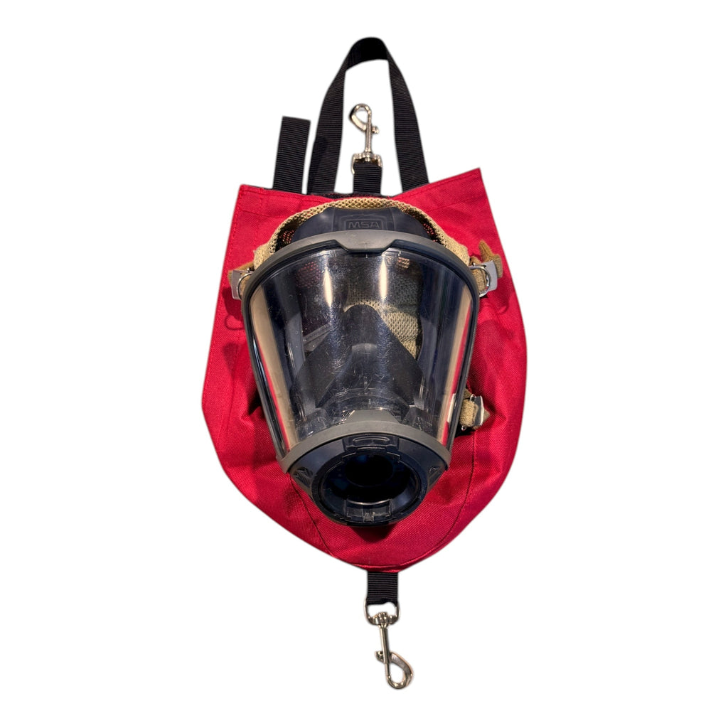 HALF OR FULL FACE MASK POUCH /BAG FOR SCBA OR RESPIRATOR (RED)