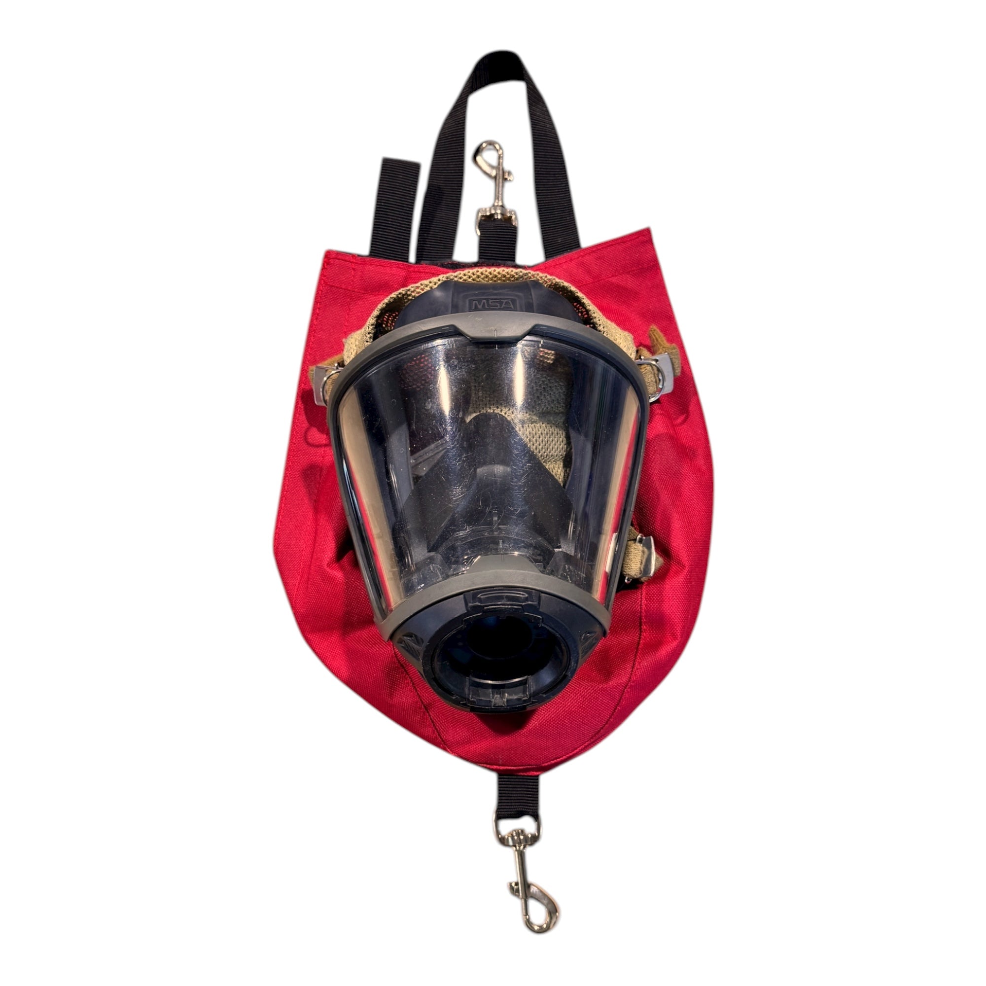 HALF OR FULL FACE MASK POUCH /BAG FOR SCBA OR RESPIRATOR (RED)