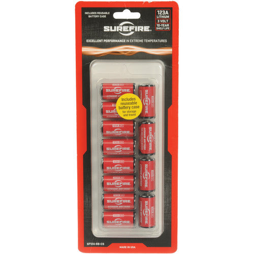 Piles SureFire 123A au lithium 3 V – Paquet de 12 sous blister