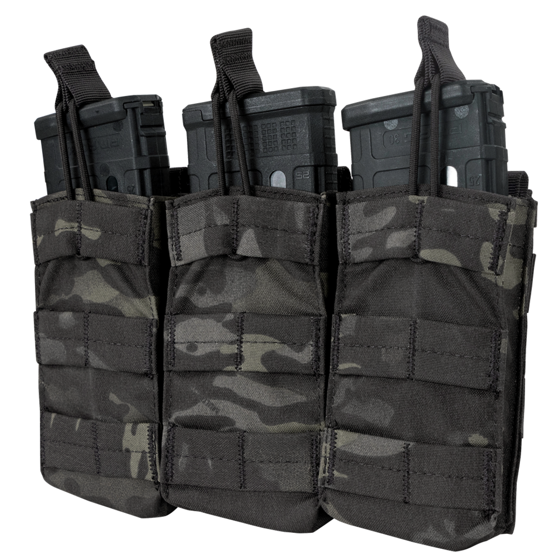 Pochette Condor — Triple M4/M16 Open-Top Mag Pouch - MultiCam Black — MultiCam Black