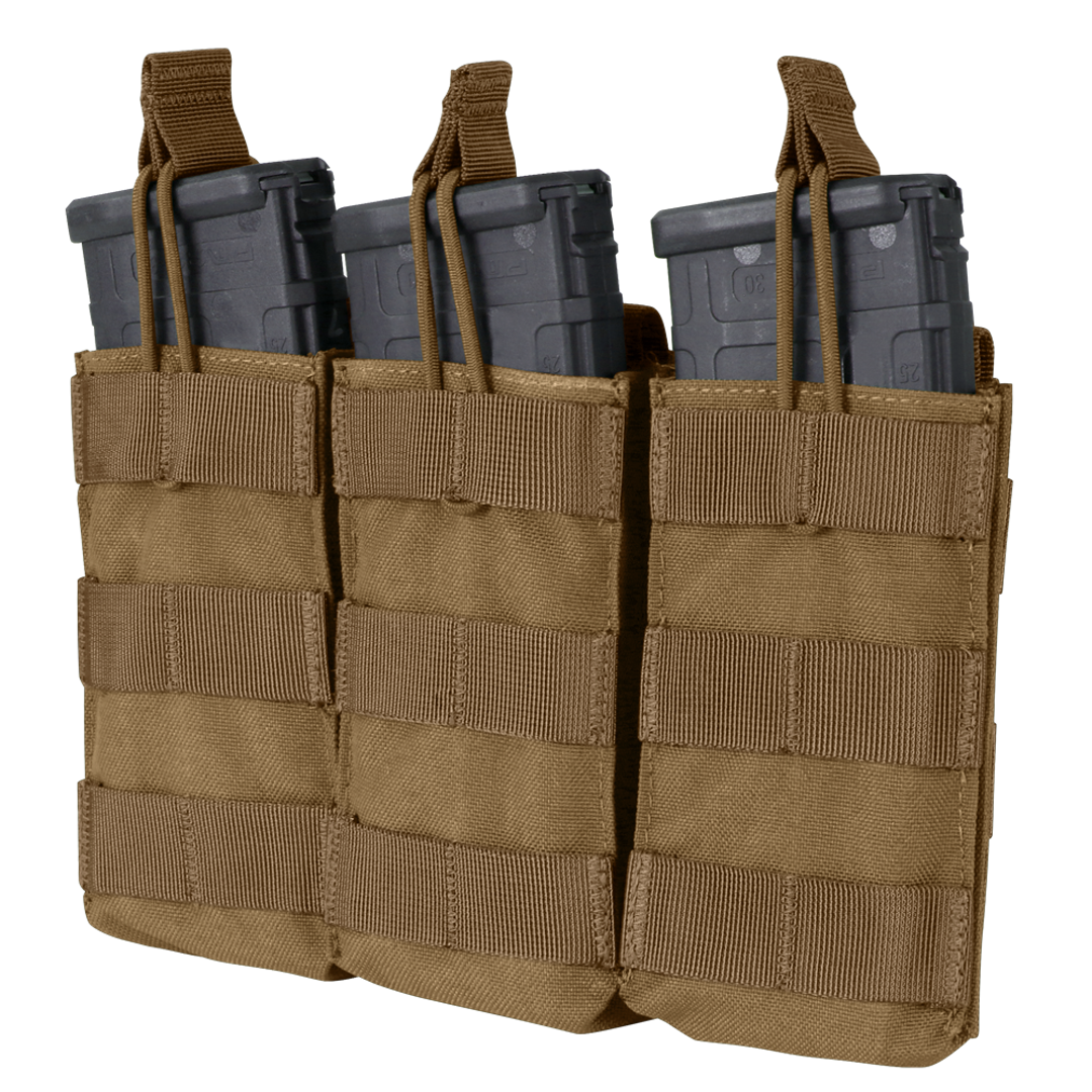 Pochette Condor — Triple M4/M16 Open-Top Mag Pouch — Brun coyote