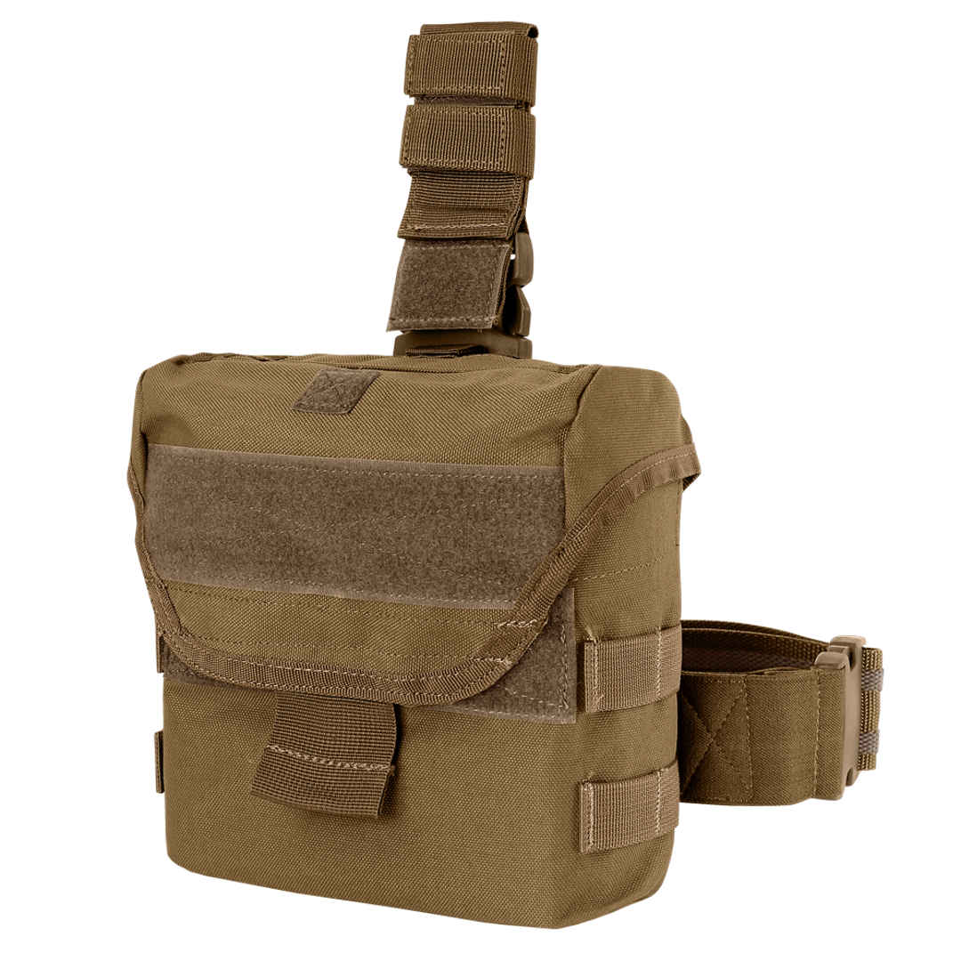 Équipement tactique Condor — Drop Leg Dump Pouch — Brun coyote