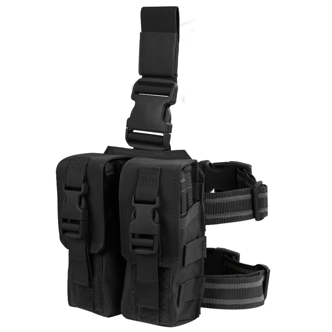 Équipement tactique Condor — Drop Leg M4 Mag Pouch — Noir