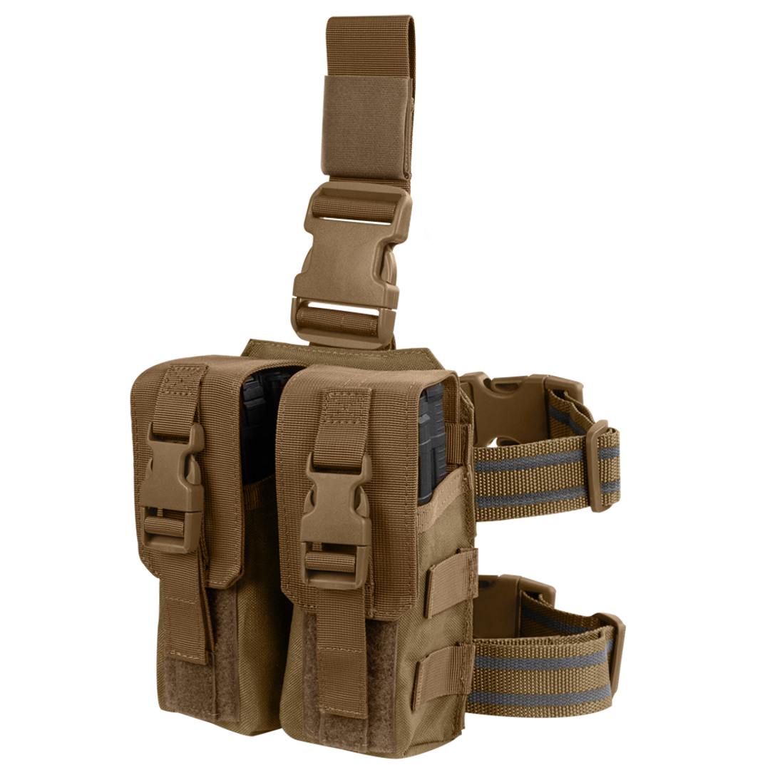 Équipement tactique Condor — Drop Leg M4 Mag Pouch — Brun coyote