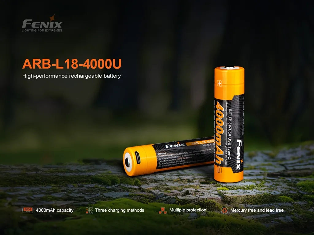 Fenix ARB-L18-4000 – 4000mAh 18650 Battery