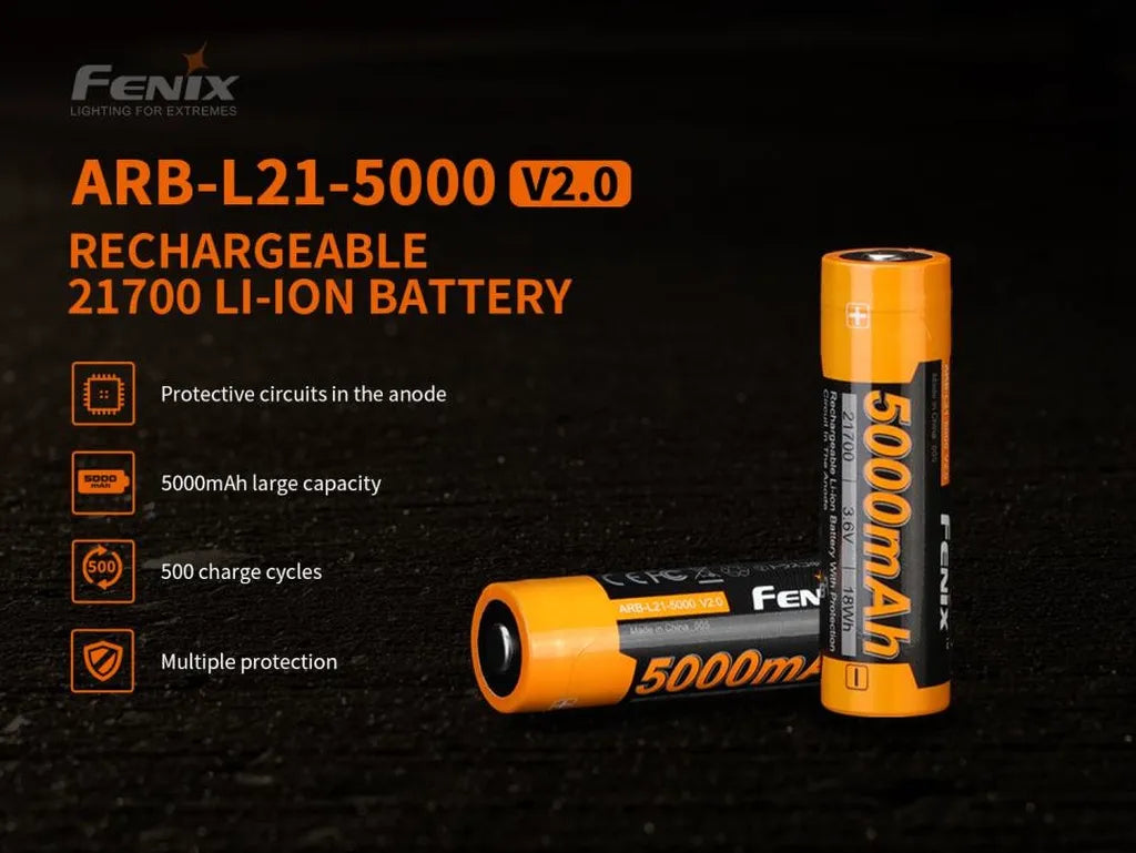 Fenix ARB-L21-5000 V2.0 – 5000mAh 21700 Battery
