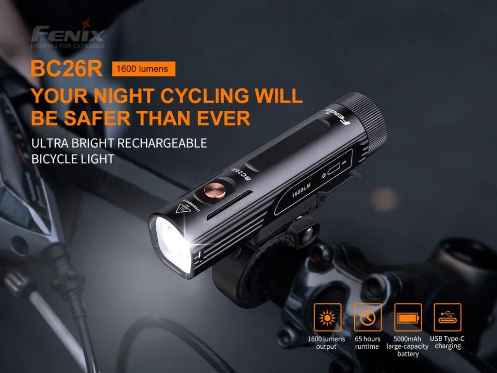 Fenix BC26R – Ultra Bright Rechargeable Mountain Cycling Bicycle Light