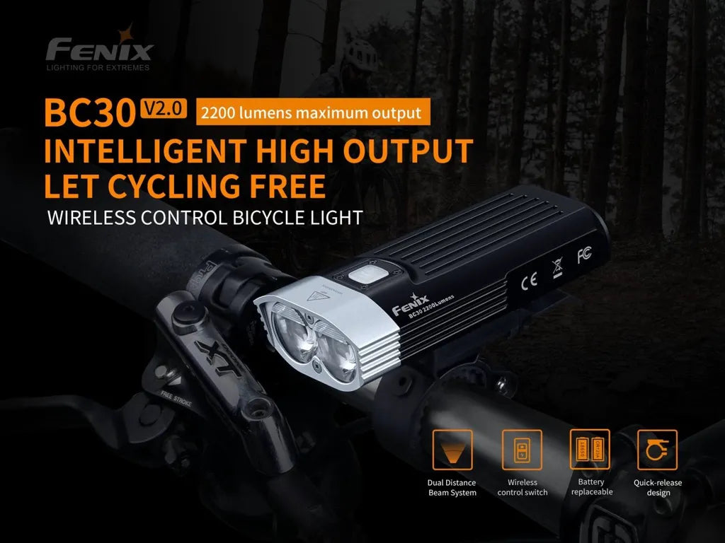 Fenix BC30 V2.0 – High-Output Wireless Control Bicycle Light